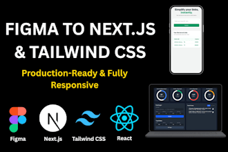 convert figma to nextjs tailwind css responsive website