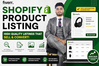 professional shopify product listing