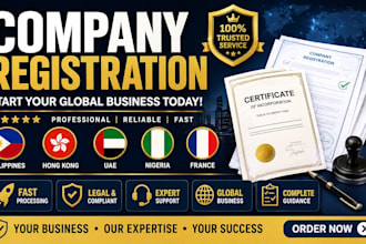 company registration in philippines, hong kong, uae, nigeria cac, france