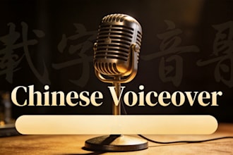 do professional chinese voiceover for your video