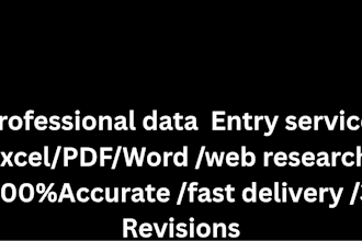 do fast and accurate data entry in excel, PDF and word