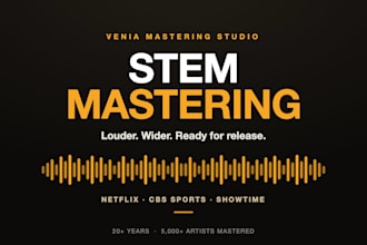 professionally stem master your song for a competitive sound