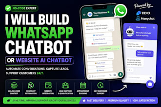 build a whatsapp chatbot or website ai chatbot for your business