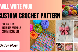 create custom crochet pattern PDF for your etsy store