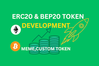 create crypto token with smart contract,,bep20,erc20