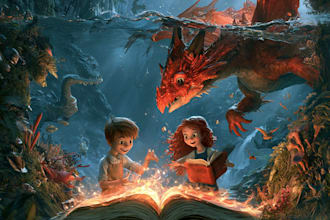 draw a cartoon book cover art