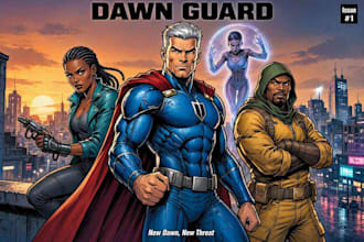 write a superhero comic book