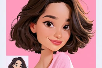 draw your avatar, cartoon, caricature portrait