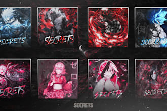 design a custom anime profile picture, gaming avatar