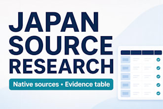 research the japanese market and competitors using native sources