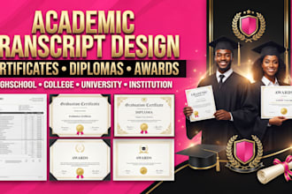 create professional certificate diploma award and college highschool transcript