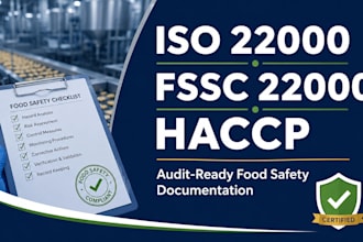 create your iso 22000, fssc 22000, and haccp food safety manual