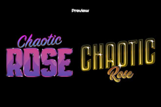 create retro 80s text custom design