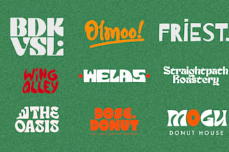 design logo handwritten typography, lettering