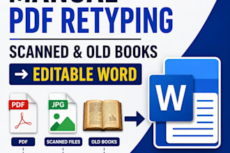 accurately retype PDF, scanned pages and old books into word