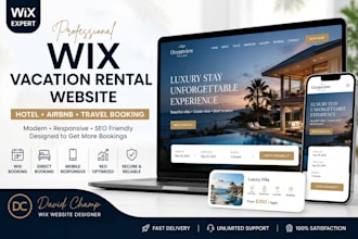 design or redesign wix vacation rental, hotel and travel booking website for you