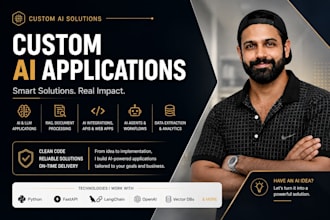 develop a custom ai application using python and llms