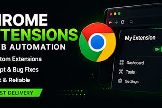 develop a custom chrome extension or browser extension