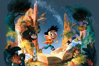 draw children story book illustration
