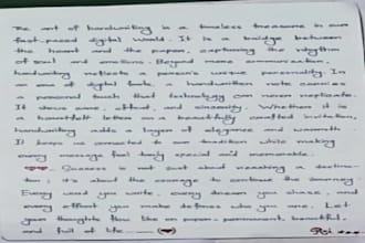 write anything with my beautiful handwriting