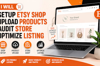 setup etsy shop upload products audit store optimize listing