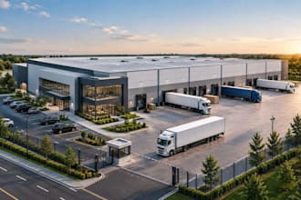 design 3d warehouse, factory and industrial building renders