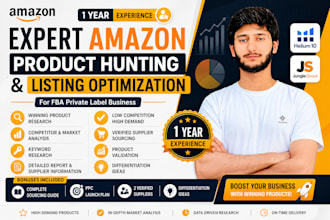 be expert amazon product hunting and listing optimization for fba