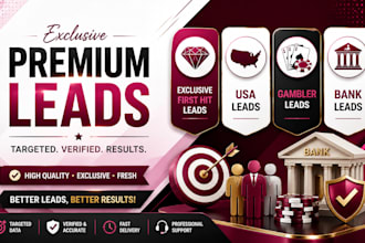 offer exclusive first hit leads, USA takessweeps leads, gambler leads, bank lead