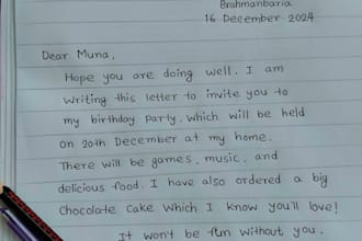 writte anything else with beautiful handwriting