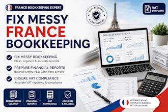 fix messy france bookkeeping, prepare financial reports and ensure vat complianc