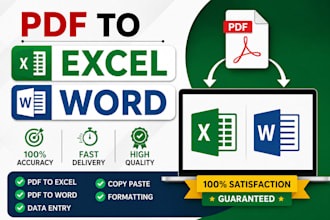 convert PDF to excel or word accurately