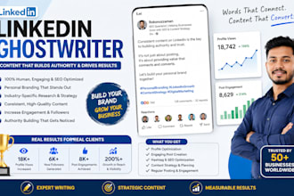 ghostwriter for linkedin account and managed