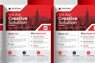 design digital business card, flyer design, poster, postcard and rack card