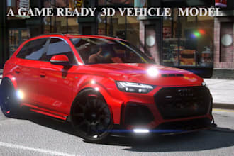 create game ready car and 3d vehicle models assets for unity and unreal engine