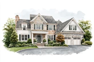 do watercolor house painting