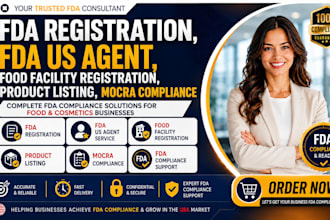 fda registration, fda US agent, food facility registration and product listing