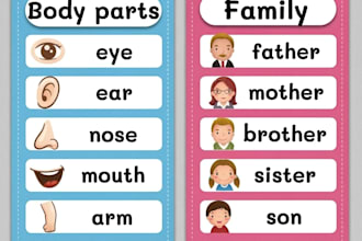 design custom learning flashcards for kids, teachers and students