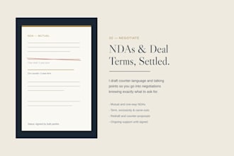 review, draft and negotiate your business contracts and ndas