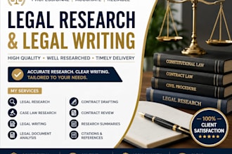 do legal research, case law research and legal writing