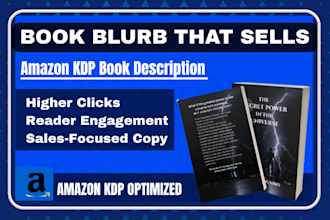 write a powerful book blurb and amazon KDP book description that sells