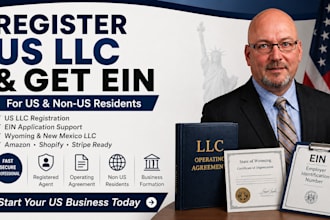 register US llc and ein for non US residents in wyoming or new mexico