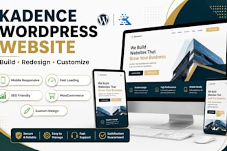 customize a kadence wordpress website