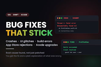 fix bugs, crashes and UI issues in your swift ios app