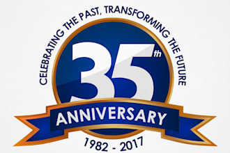 design modern anniversary,event, charity or carnival logo