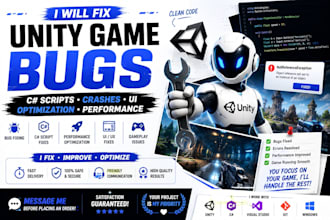 unity game bugs c sharp scripts crashes UI optimization performance
