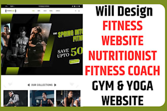 fitness website nutritionist fitness coach gym and yoga website