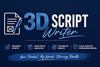 write a realistic and cinematic 3d script for your 3d animation