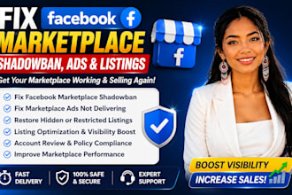 fix facebook marketplace shadowban, fix fb marketplace ads and listing issues