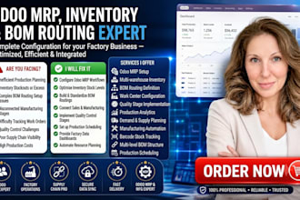 setup configure odoo mrp, inventory and bom routings for your factory business