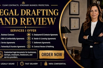 draft and review contracts, ndas, agreements, and legal documents